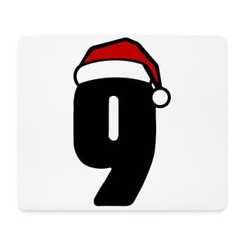 9 Zahl Weihnachten - Mousepad (Querformat) - Weiß - Vorne