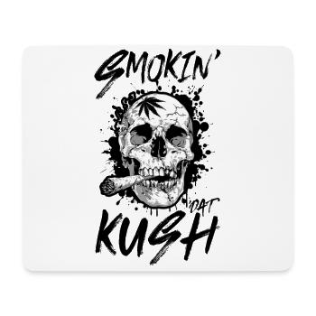 Kush Raucher Totenkopf Joint - Mousepad (Querformat) - Weiß - Vorne