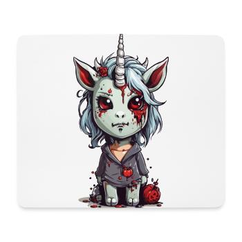 Schaurig Niedliches Zombie Einhorn Halloween - Mousepad (Querformat) - Weiß - Vorne