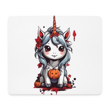 Chibi Halloween Licorne Manga Art - Tapis de souris (format paysage) - blanc - Devant