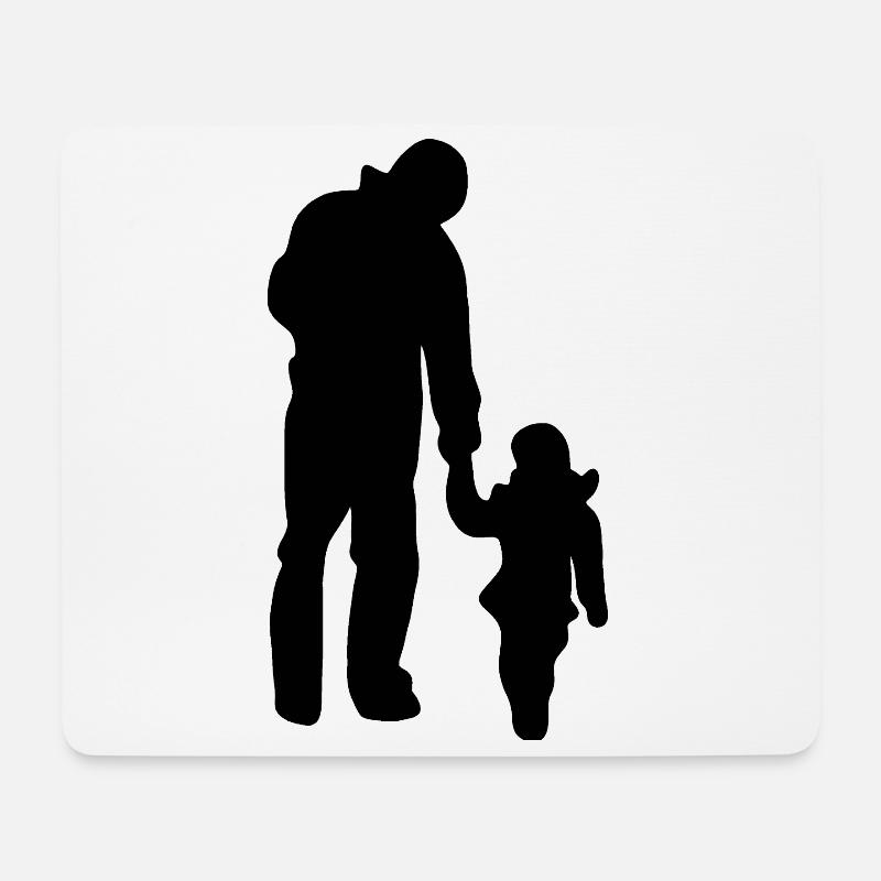 Vater Tochter Kind - Mousepad (Querformat) - Weiß