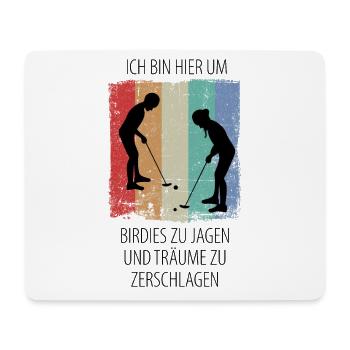 MINIGOLF MINIGOLFER MINIGOLFERIN Minigolfspieler - Mousepad (Querformat) - Weiß - Vorne