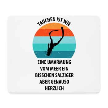 Taucher tauchen Sporttaucher Gerätetauchen - Mousepad (Querformat) - Weiß - Vorne