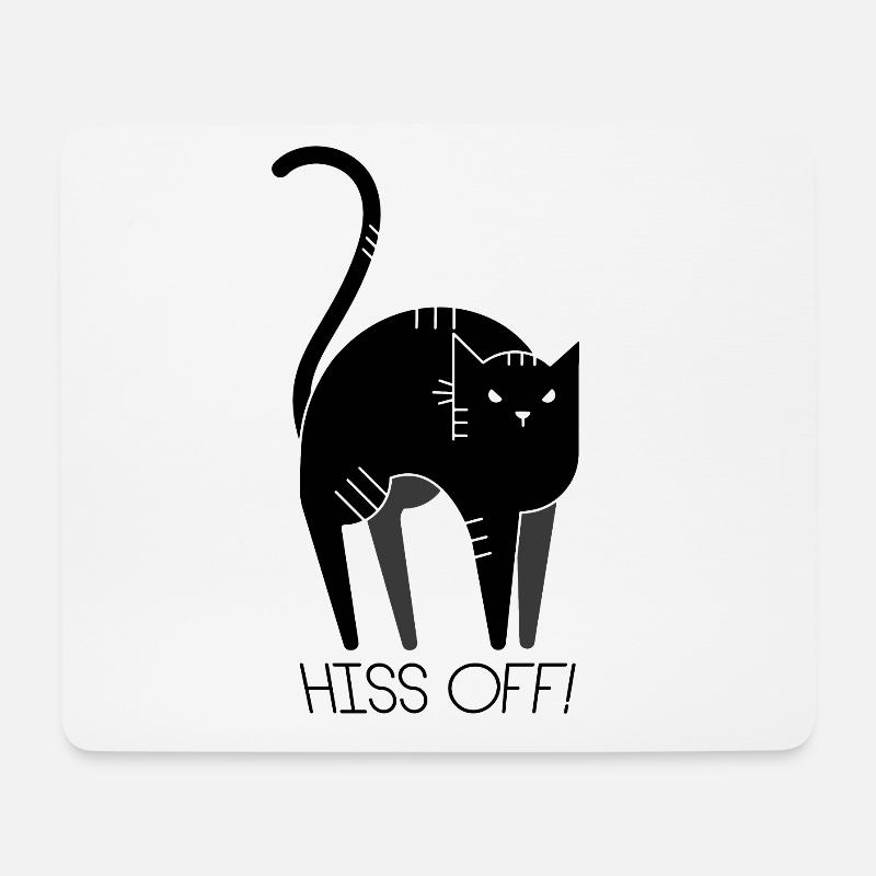 HISS OFF! - Mousepad (Querformat) - Weiß