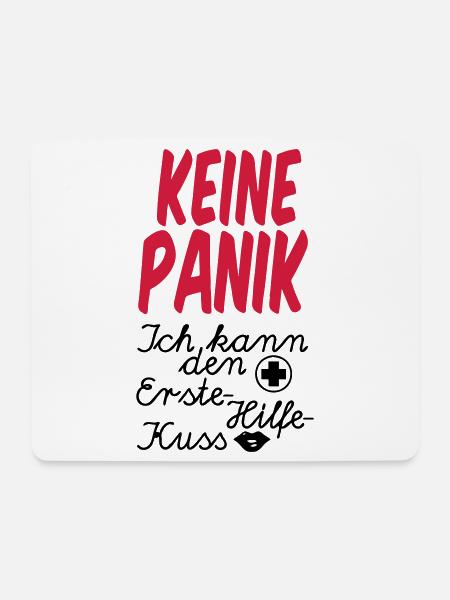 Erste Hilfe Kuss Medizin Liebe Gesundheit Geschenk - Mousepad (Querformat) - Weiß