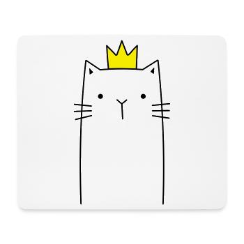 Cat with crown Prince princess gift - Mouse Pad (horizontal) - white - Front
