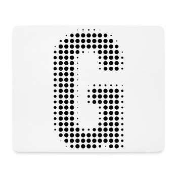 Lettre G initiale lettre points cadeau - Tapis de souris (format paysage) - blanc - Devant