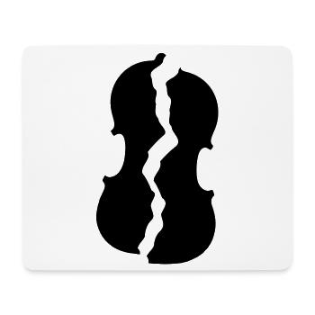 Geige zerbrochen - Mousepad (Querformat) - Weiß - Vorne