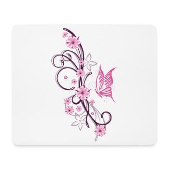 Cherry Blossom Flowers Spring Sakura - Mouse Pad (horizontal) - white - Front