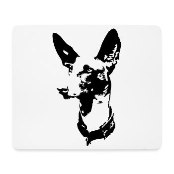 Podenco Kopf - Mousepad (Querformat) - Weiß - Vorne