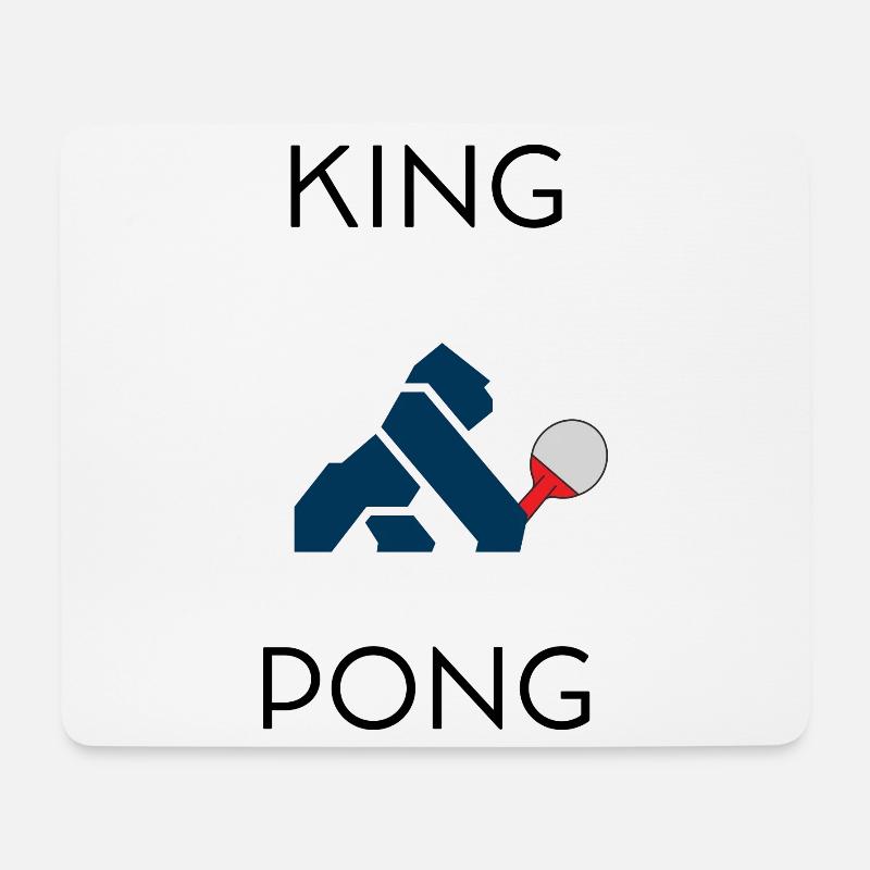 King pong - Tapis de souris (format paysage) - blanc