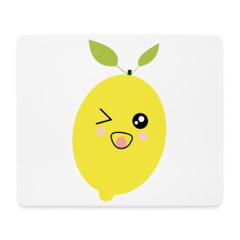Zitrone Limone Limette Frucht Früchte vegan - Mousepad (Querformat) - Weiß - Vorne