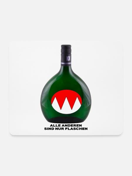 Bocksbeutel 01 - Mousepad (Querformat) - Weiß