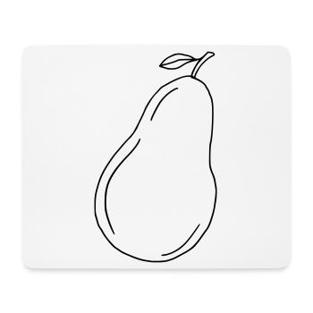 Birne - Mousepad (Querformat) - Weiß - Vorne