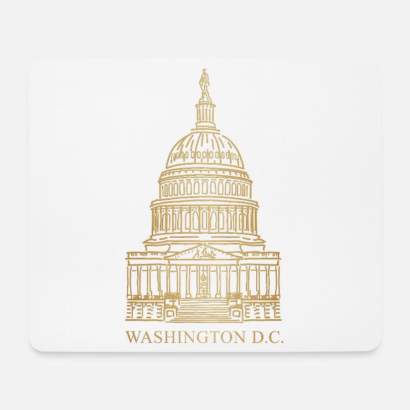 Kapitol, Sitz des Kongress Washington D.C., USA - Mousepad (Querformat) - Weiß