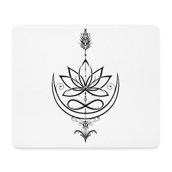 Lotus Lotusblume Yoga Pfeil - Mousepad (Querformat) - Weiß - Vorne
