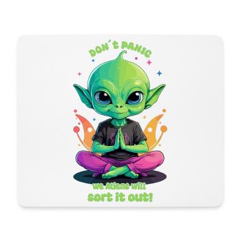 Cute Alien régule cela ! - Tapis de souris (format paysage) - blanc - Devant