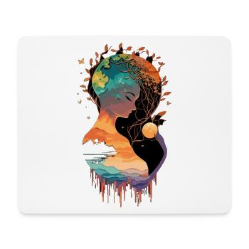 Harmonie naturelle Oeuvre - Tapis de souris (format paysage) - blanc - Devant