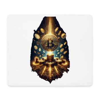 Bitcoin Explosion Digital Artwork - Mousepad (Querformat) - Weiß - Vorne