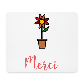 MERCI. MAÎTRESSE. MAÎTRE. MERCI MAÎTRESSE - Tapis de souris (format paysage) - blanc - Devant