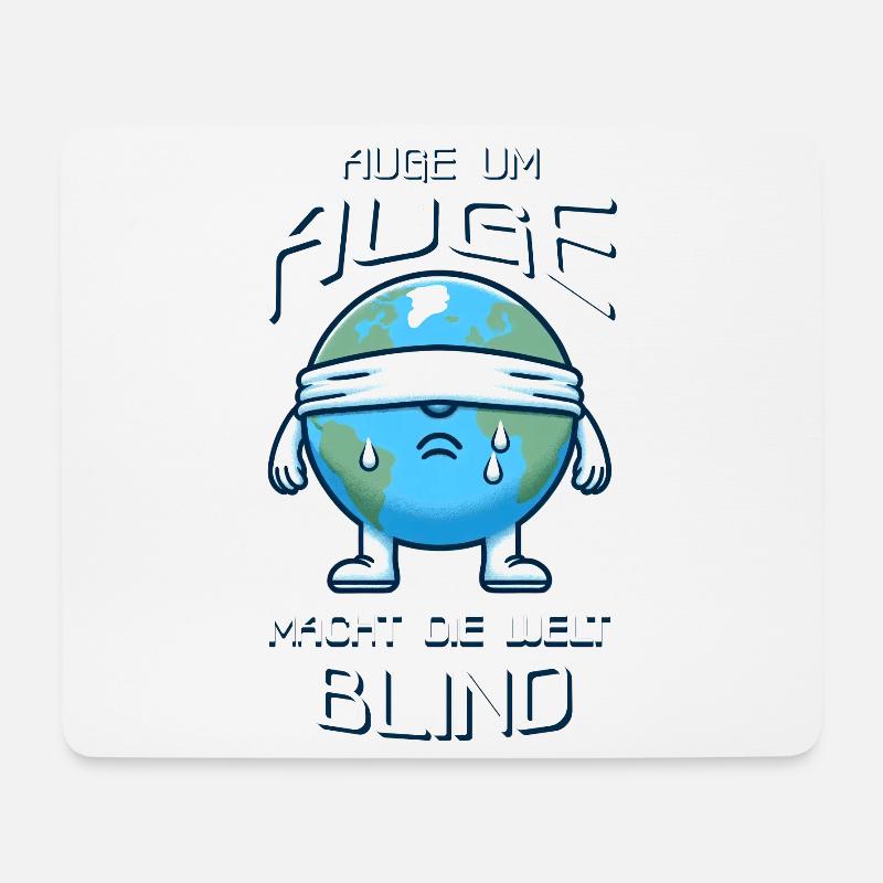 Auge um Auge - Mousepad (Querformat) - Weiß