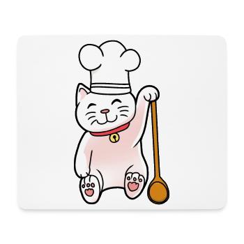 Katze Koch Köchin Köche kochen Gastgeber - Mousepad (Querformat) - Weiß - Vorne