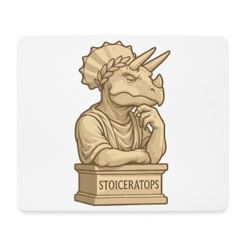 Stoiceratops - Mouse Pad (horizontal) - white - Front