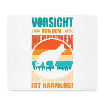 Schäferhund Geschenke Hund Herrchen Gassi - Mousepad (Querformat) - Weiß - Vorne