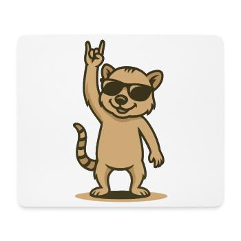 Cool coati rocker baby - Mouse Pad (horizontal) - white - Front