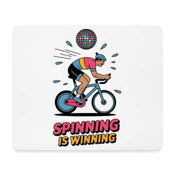 Spinn Is Winning – Retro Trainer - Mousepad (Querformat) - Weiß - Vorne