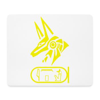 Ägyptischer Gott Anubis (gelb) - Mousepad (Querformat) - Weiß - Vorne