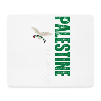 Made in Palestine, vertical design - Mouse Pad (horizontal) - white - Front