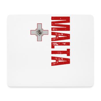 Hergestellt in Malta, vertikales Design - Mousepad (Querformat) - Weiß - Vorne