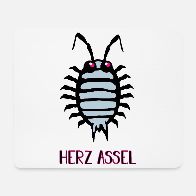Assel - Mousepad (Querformat) - Weiß
