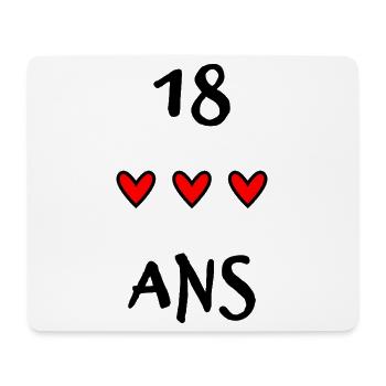 18. 18 JAHRE ALT. 18-JÄHRIGES JUBILÄUM. 18. GEBURTSTAG. - Mousepad (Querformat) - Weiß - Vorne