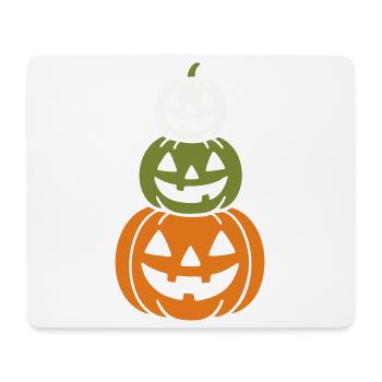 Halloween Kürbislaternen Motiv - Mousepad (Querformat) - Weiß - Vorne