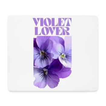 Violettes Stiefmütterchen-Blumenmuster - Mousepad (Querformat) - Weiß - Vorne