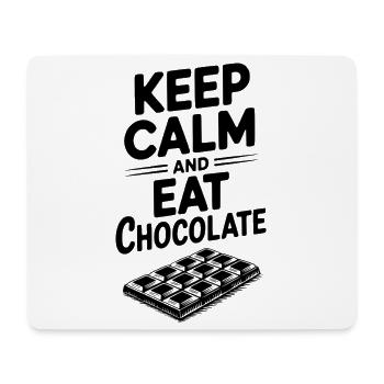 Keep Calm and Eat Chocolate - Mouse Pad (horizontal) - white - Front
