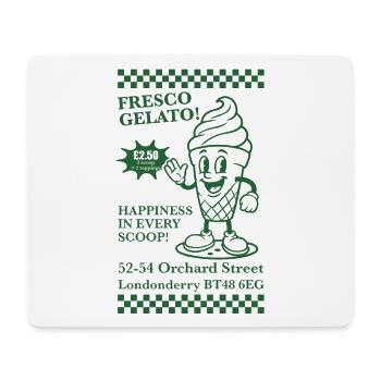 FRESCO-GELATO mascot - Mouse Pad (horizontal) - white - Front