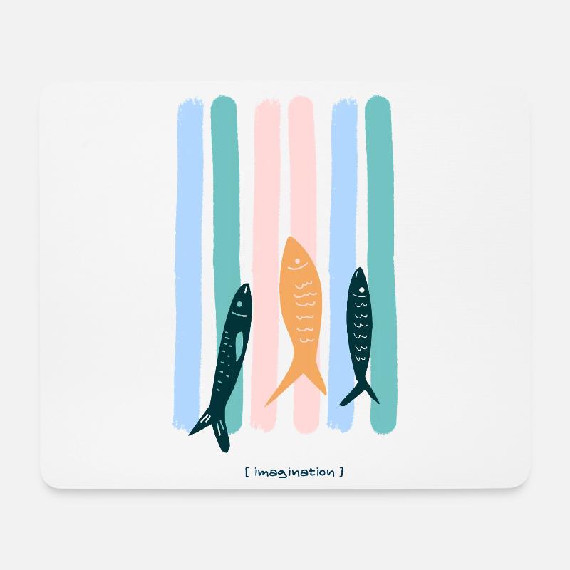 Sardinen Streifen - Mousepad (Querformat) - Weiß