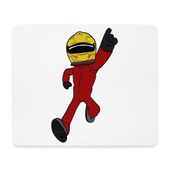 pilote de course - Tapis de souris (format paysage) - blanc - Devant