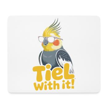 Calopsitte Perruche Humour Oiseau - Tapis de souris (format paysage) - blanc - Devant