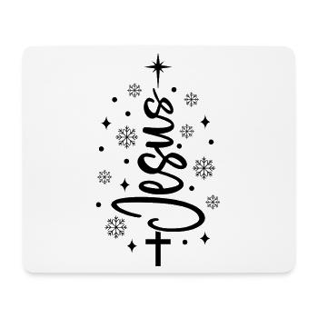 Jesus Christmas Tree – Christian Christmas Tree - Mouse Pad (horizontal) - white - Front