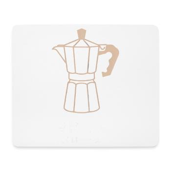 Coffee Minimal - Mouse Pad (horizontal) - white - Front