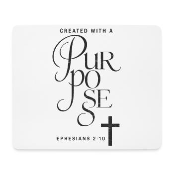 Purposeful Faith Cross - Mouse Pad (horizontal) - white - Front