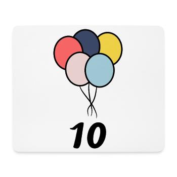 10. 10 YEARS. 10th ANNIVERSARY. 10 YEAR ANNIVERSARY. - Mouse Pad (horizontal) - white - Front