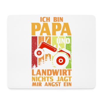 Ich Bin Papa Und Landwirt Nichts Jagt Mir Angst Ei - Mousepad (Querformat) - Weiß - Vorne