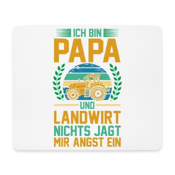 Ich Bin Papa Und Landwirt Nichts Jagt Mir Angst Ei - Mousepad (Querformat) - Weiß - Vorne