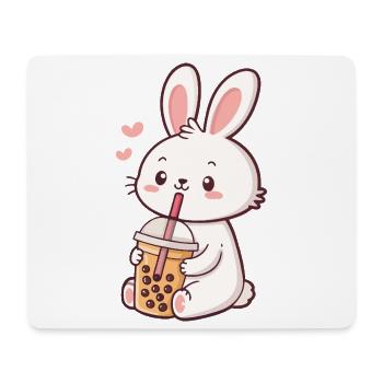 Pastel Bubble Tea Bunny - Mouse Pad (horizontal) - white - Front