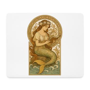 Meerjungfrau Nixe Lesen Buch Bücher Geschenk - Mousepad (Querformat) - Weiß - Vorne